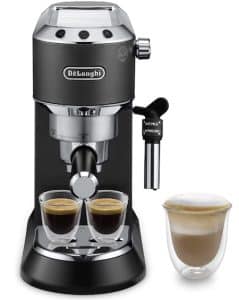 De'Longhi Dedica Style, Machine expresso pour préparer des boissons café et lactées, EC685BK, Noir, 20x35x38