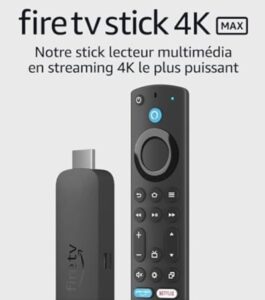 Amazon Fire TV Stick 4K Max (Nouvelle génération) | Appareil de streaming avec fonctionnalité Écran dynamique et prenant en charge le Wi-Fi 6E